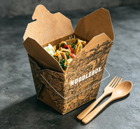 Biologisch Abbaubare Kompostierbare Karton-Box für Takeaway-Fastfood mit Griff, Glänzende/Matte Laminierung, Faltbare Verpackung für Sushi und Kartoffelchips