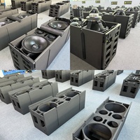Altavoz de Línea Activa para Exteriores PRO Audio HDL50-A de 12 Pulgadas y 3 Vías con Controlador de Neodimio, Resistente al Agua, de Madera Contrachapada, con Control DSP