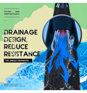 Aletas de Natación Profesionales de Talla <span class=keywords><strong>Corta</strong></span> con Palas Largas y Suaves <span class=keywords><strong>para</strong></span> Buceo Libre con Fuerza de Impulso Subacuática Mejorada - Product Image 6
