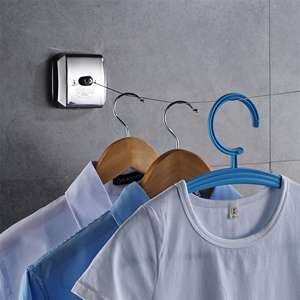2025 Prix direct usine En stock Étendoir à <span class=keywords><strong>linge</strong></span> rétractable mural en acier inoxydable pour intérieur et <span class=keywords><strong>extérieur</strong></span> avec corde de 2,8 mètres - Product Image 4