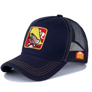 Cartoon Rabbit Mesh Baseball Cap Unisex Breathable Sunshade <b>Hat</b> Cotton Fabric Qingdao Origin Custom Embroidery Cotton Outdo - Product Image 1