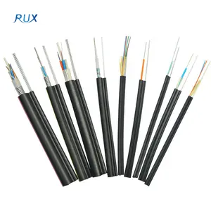 Single Wire Messenger With Central Tube Design 6 Core Single Mode Figure 8 Fiber Optic Cable