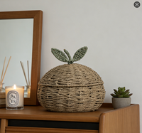 Panier de rangement moderne ovale en corde de papier écologique de haute qualité avec poignée et petit couvercle, couleur personnalisable, pour ranger clés et jouets