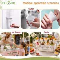 Gobelets en papier jetables 4,5 oz pour crème glacée, glace pilée, slushie, desserts, pour les boutiques de crème glacée et les fêtes