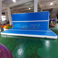 Matelas de gymnastique gonflable carré DWF commercial épais de 20 cm pour la gymnastique, tapis de gymnastique portable en PVC imperméable