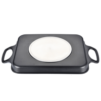 JEETEE Pots de gril rectangulaires personnalisés Barbecue antiadhésif Corée ustensiles de cuisine en aluminium Bbq Grill Pan Griddle Outdoor Cookware