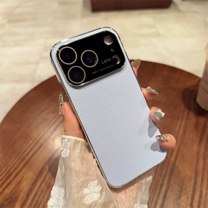 Nueva Funda Original de Cuero y Cristal para Teléfono Móvil iPhone 17 Air 16 Pro Max, con Protección de Lente de Cámara Electrochapada y Parte Trasera de TPU a Prueba de Golpes - Product Image 6