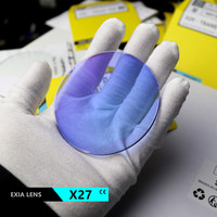 EXIA-Lentes fotocromáticas X27 1,61, color azul HMC, cambio de color, 75mm, Curva 3