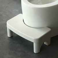 Tabouret de toilette ergonomique en plastique pour position accroupie - Conçu pour la santé et la posture en salle de bain
