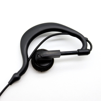 Headset Walkie Talkie Kabel D-Style Tahan Air IPX-6 PVC Hitam Khusus Chierda EVX-261, Kabel Berkualitas, Desain In-Ear