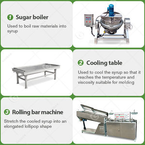 Semi Automatic Production Hard Candy Capacity Small Batch <b>Roller</b> Fill Lollipop Make Machine Price in Pakistan - Product Image 5