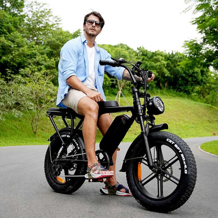 OUXI V8 電動自転車 20インチ ファットタイヤ 1000W 7段変速 着脱式