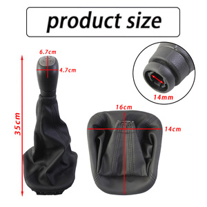 หัวเกียร์รถยนต์ Lada Next หนังสีดำ 5 สปีด คันเกียร์แบบ Ergonomic อะไหล่ตกแต่ง - Product Image 4