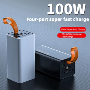 พาวเวอร์แบงค์ความจุขนาดใหญ่ 50000mAh ชาร์จเร็วพิเศษ 65W 100W แบบปรับแต่งได้ พร้อมหน้าจอ LED แสดงผลแบบดิจิตอล พอร์ต USB คู่ 4 ช่อง - Product Image 2