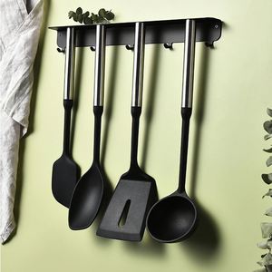 Espátula de Silicona y Acero Inoxidable Personalizada, Libre de BPA, Juego de 5 Utensilios de Cocina Antiadherentes Aptos para Lavavajillas para el Hogar y la Cocina - Product Image 2