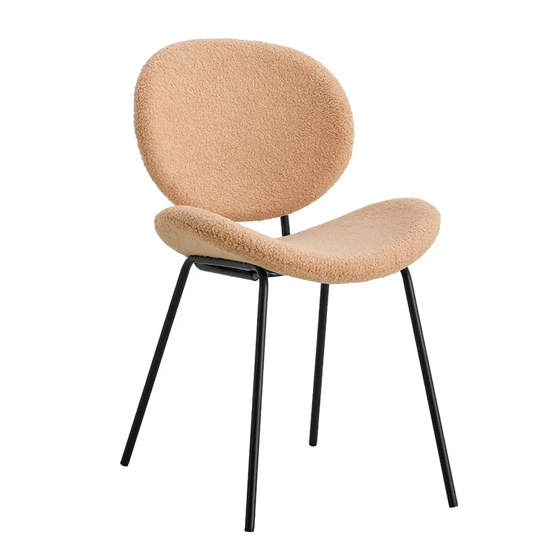 Yeni koleksiyon oturma odası mobilya döşemeli lüks Nordic yemek sandalyesi