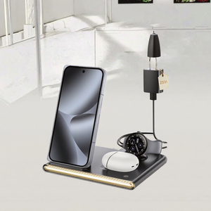 Cargador Inalámbrico para Google <span class=keywords><strong>Pixel</strong></span> Watch 4, <span class=keywords><strong>Pixel</strong></span> 10 Pro Series, <span class=keywords><strong>Pixel</strong></span> <span class=keywords><strong>Buds</strong></span> Pro 2 - Luz Nocturna y Estación de Carga de 20W - Product Image 5