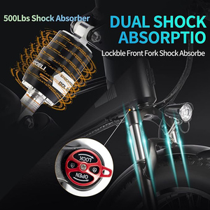 Warehouse Stock 20 Inch 48V 15AH Foldable Ebike Fatbike Hydraulic Disc Brake 7 Speed Delivery Commute Folding Electric Bike - Product Image 4