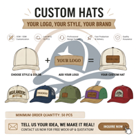 Gorra Trucker Personalizada de Perfil Alto, Estructurada, de 5 Paneles, con Cierre a Presión, de Sarga de Algodón, Sólida, con Logotipo Bordado y Cuerda