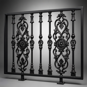 Rampe d'escalier en acier inoxydable de style victorien, résistante à la rouille, facile à assembler, taille personnalisable, garantie de 3 ans, finition exquise - Product Image 1