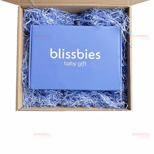 Cesto de bebé personalizado ropa caja de regalo conjunto recién <span class=keywords><strong>nacido</strong></span> cesta cajas de cartón corrugado de correo - Product Image 3