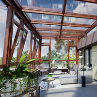 Solution EPC de véranda en aluminium et verre de luxe, design d'intérieur professionnel pour la décoration de villas, hôtels et bâtiments