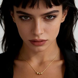 Collar cuadrado geométrico minimalista para mujer, cadena de clavícula de platino dorado, collares de cadenas finas para uso diario - Product Image 3
