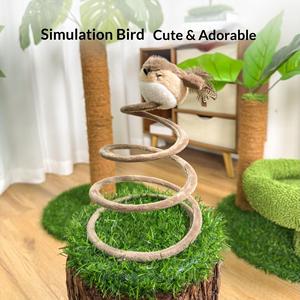 Grass Cat Scratcher Tumbler <strong>Sound</strong> Spring Cat Teaser <strong>Forest</strong> Sisal Simulation <strong>Bird</strong> Chew Cat Toy Factory Wholesale - Product Image 2