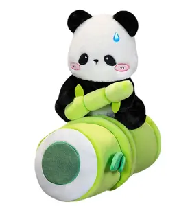 Creative Design Plush Bamboo Panda Toy cute plush Panda Toy plush looks like a bamboo tube Open it there are pandas inside