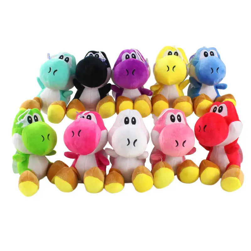 Vente en gros de Super Mario Brothers Soft peluche Yoshi 7 "10 couleurs assis jouet de poupée en peluche