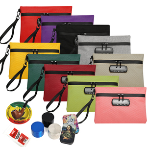 wholesale custom 2022 smellproof kits smoking pipes accessories for women men odor smell proof stash bag with combination lock