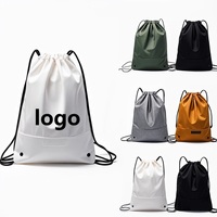 Bon marché, vente en gros, sac à dos avec cordon de serrage avec impression personnalisée du logo, sacs à cordon pour le sport