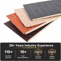 Panneaux Sandwich en PU Modernes Ignifuges en Gros, Isolation Thermique pour Mur Extérieur, Panneaux de Façade Décoratifs Style Brique, Vente Chaude