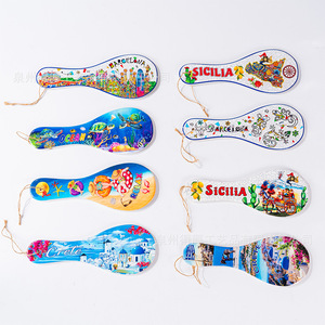 Porte-cuillères souvenirs de voyage personnalisés en céramique, décoratifs, thème plage et océan, cadeau pour la promotion touristique - Product Image 1