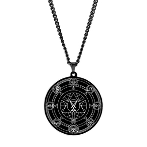 Amuleto de los Reyes <span class=keywords><strong>del</strong></span> Infierno con los Poderes de los Custodios, Talismanes para Protección y Prosperidad, Collar con Colgante de Acero Inoxidable - Product Image 4