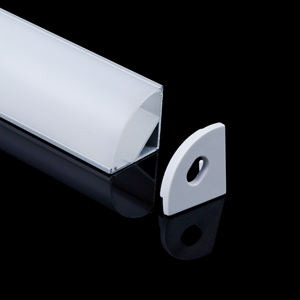 Profilo in alluminio a led ad angolo di <span class=keywords><strong>90</strong></span> gradi di alta qualità con coperchio diffusore per luce di striscia - Product Image 4