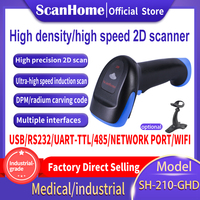 Lecteur de codes-barres portable Scanhome SH-210-G HD CMOS, lecteur de codes QR, USB, série RS232, COM, TTL, Wi-Fi, 485, certifié FCC, 20F/S, en stock