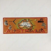 Targa Automobilistica in Metallo Alluminio Goffrato Souvenir di Melbourne Australia, Targa con Numero di Immatricolazione, Targa Veicolare
