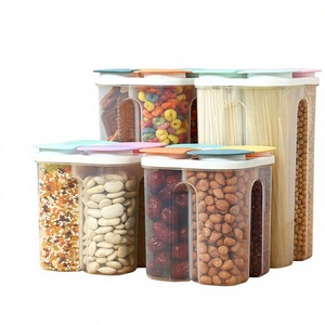 Hot Sell Colorful Lid Transparent Airtight <b>Plastic</b> Kitchen Food Storage <b>Containers</b> 24-Piece Set - Product Image 1