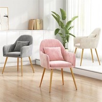 Chaise de salle à manger en velours gris luxueux |   Design moderne |   Écologique et Imperméable |   Haute qualité pour usage domestique et hôtelier
