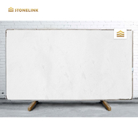 Pierre de marbre exotique grec naturel Stonelink coupée à la taille Grandes dalles de marbre de Thassos blanc neige cristal