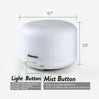 Diffuseur d'huile essentielle d'arôme d'humidificateur d'air ultrasonique de 160ML pour le brumisateur de voiture à la maison avec la lampe de LED