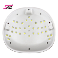 SML lampu kuku mesin Led Timer 10s 30s 60s, lampu hitam 120s untuk cat kuku dan penghilang kuku