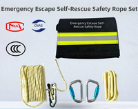 Kit de Corde de Sécurité d'Auto-Évacuation d'Urgence, Sac Banane Multifonctionnel, Corde d'Évasion Légère pour la Lutte Contre l'Incendie