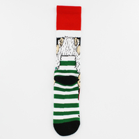 Chaussettes de sport en coton tricoté personnalisées Winter Christmas Santa Design