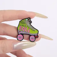 C'est comme ça que je patine : Épingles en émail créatives rétro sur le thème du patinage, broches pour vêtements, badges de revers, bijoux amusants, cadeaux pour amis