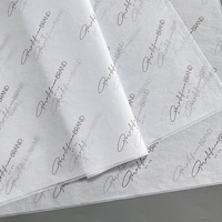 Papier d'emballage cadeau personnalisé avec logo imprimé, papier de soie blanc, papier d'emballage pour vêtements, vente en gros