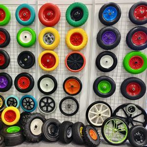 10 pouces complet solide pneu roue utilisation industrielle personnalisable OEM brouette Carretilla métal caoutchouc utilisé Structure de maille - Product Image 4