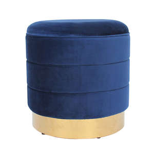 Usine Personnalisé en gros conception tabouret <span class=keywords><strong>pouf</strong></span> rond moderne en velours <span class=keywords><strong>violet</strong></span> <span class=keywords><strong>pouf</strong></span> en tissu pour salon meubles de maison - Product Image 3