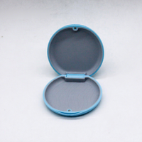 Boîte de rangement portable pour prothèses dentaires, boîte de rangement pour appareils orthodontiques, boîte ronde en plastique pour aligneurs dentaires, logo personnalisé